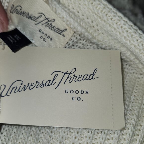 25051 NWT!!! Beautiful Cream Universal Thread Open Front Cardigan Size XXL - Picture 8 of 10